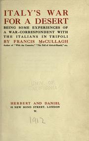Italy's war for a desert by Francis McCullagh