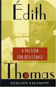 Cover of: Edith Thomas: A Passion for Resistance