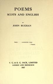 Cover of: Poems by John Buchan