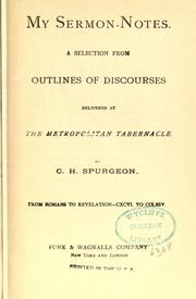 Cover of: My sermon notes by Charles Haddon Spurgeon