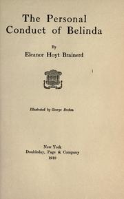 Cover of: The personal conduct of Belinda by Eleanor Hoyt Brainerd