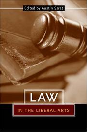 Cover of: Law in the liberal arts