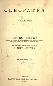 Cover of: Cleopatra by Georg Ebers, Georg Ebers