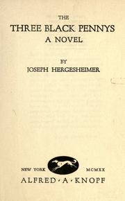 Cover of: The three black pennys: a novel
