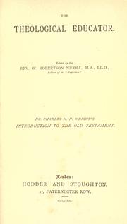 Cover of: An introduction to the Old Testament. by Charles Henry Hamilton Wright