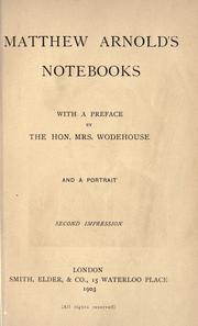 Cover of: Note-books
