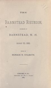 The Barnstead reunion by Horace Nutter Colbath