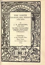 Cover of: The earth by J. H. Poynting