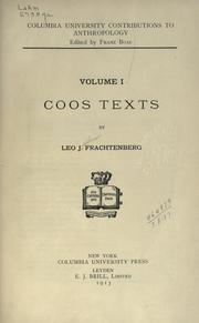 Cover of: Coos texts