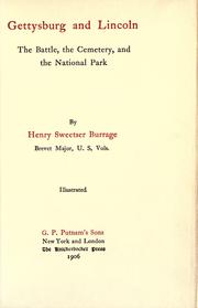 Cover of: Gettysburg and Lincoln: the battle, the cemetery, and the National park