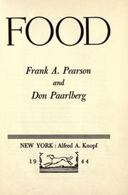 Cover of: Food by Frank A. Pearson