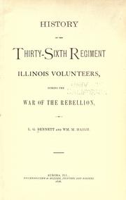 Cover of: History of the Thirty-Sixth Regiment Illinois Volunteers during the war of the rebellion