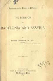 Cover of: The religion of Babylonia and Assyria