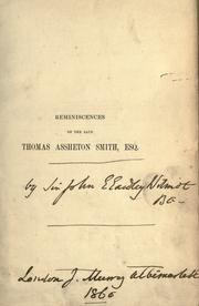 Reminiscences of the late Thomas Assheton Smith, esq by Eardley-Wilmot, John E. Sir