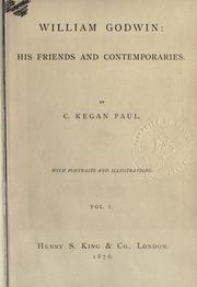Cover of: William Godwin by C. Kegan Paul