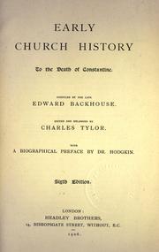 Cover of: Early church history by Edward Backhouse
