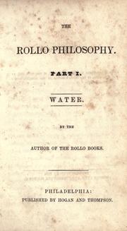 Cover of: The Rollo philosophy. by Jacob Abbott