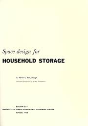 Cover of: Space design for household storage