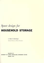 Cover of: Space design for household storage by Helen E. McCullough