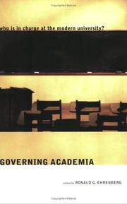 Cover of: Governing Academia by Ronald G. Ehrenberg