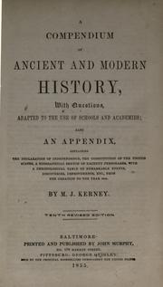 Cover of: A Compendium of ancient and modern history by Martin Joseph Kerney, Martin Joseph Kerney