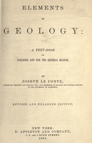 Cover of: Elements of geology by Joseph Le Conte