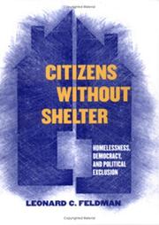 Cover of: Citizens Without Shelter by Leonard C. Feldman, Leonard C. Feldman