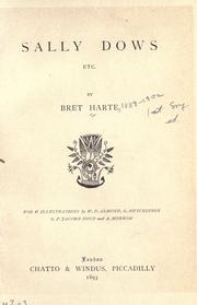 Cover of: Sally Dows by Bret Harte