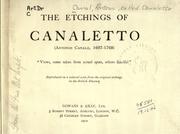 Cover of: The etchings of Canaletto (Antonio Canale) 1697-1768... by Canaletto