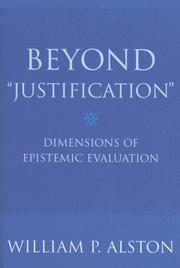 Cover of: Beyond "Justification" by William P. Alston