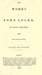 Cover of: The works of John Locke by John Locke