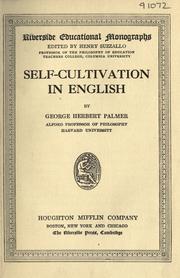 Cover of: Self-cultivation in English by George Herbert Palmer