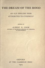 Cover of: The dream of the rood by edited by Albert S. Cook.