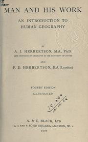 Cover of: Man and his work by Andrew John Herbertson