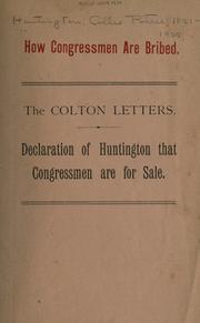 Cover of: How congressmen are bribed by Collis Potter Huntington