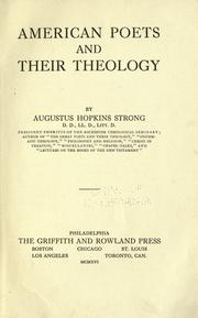 Cover of: American poets and their theology by Augustus Hopkins Strong