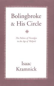 Bolingbroke and his circle by Isaac Kramnick