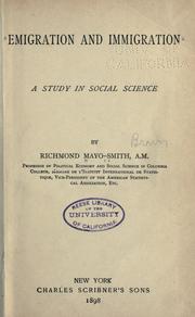 Cover of: Emigration and immigration by Richmond Mayo-Smith
