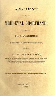 Ancient and mediaeval shorthand by Julius Woldemar Zeibig