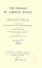 Cover of: The theology of Albrecht Ritschl
