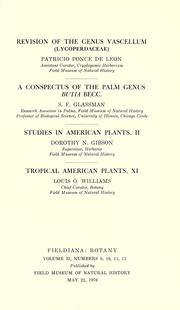 Cover of: Tropical American plants, XI