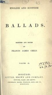 Cover of: English and Scottish ballads. by Francis James Child