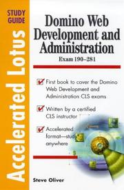 Cover of: Domino Web Development and Administration by Steve Oliver