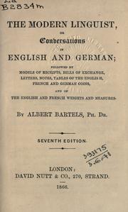 Cover of: The modern linguist: or, Conversations in English, French, and German; preceded by rules for the pronunciation of German ...