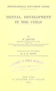 Cover of: Mental development in the child