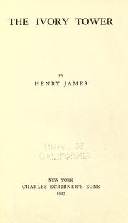 The ivory tower by Henry James Jr.