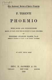 Cover of: P. Terenti Phormio by Publius Terentius Afer
