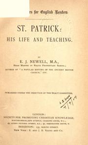 Cover of: St. Patrick: his life and teaching