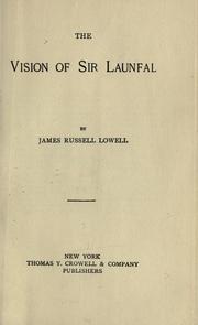 Cover of: The vision of Sir Launfal.