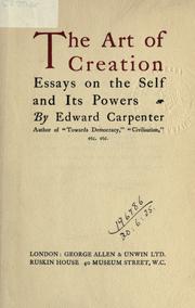 Cover of: The art of creation